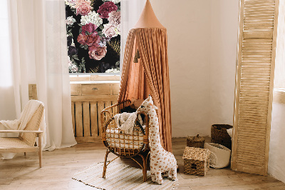 Blackout roller blind for window A bouquet of roses