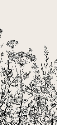 Blackout roller blind Gray flowers