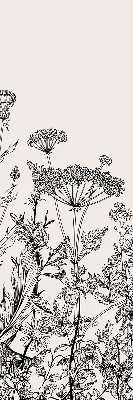 Blackout roller blind Gray flowers