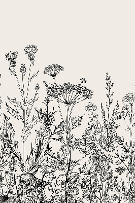 Blackout roller blind Gray flowers