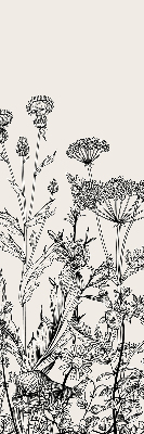 Blackout roller blind Gray flowers