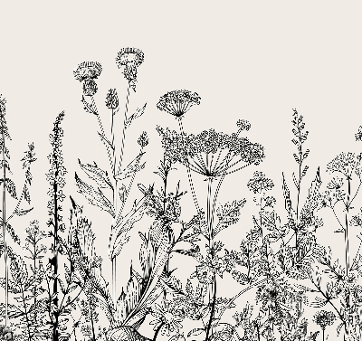 Blackout roller blind Gray flowers