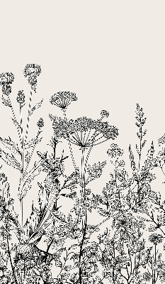 Blackout roller blind Gray flowers