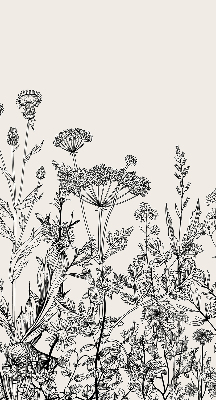 Blackout roller blind Gray flowers