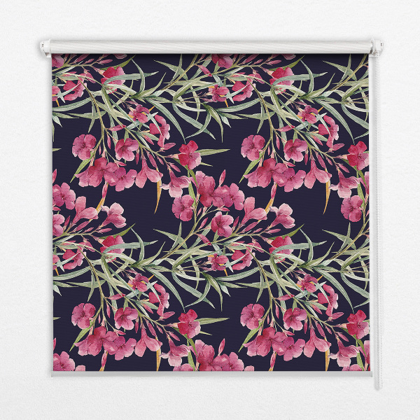 Blackout roller blind for window Exotic flower