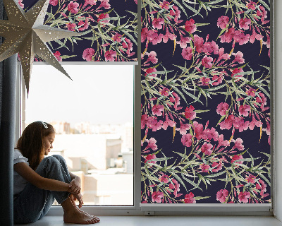 Blackout roller blind for window Exotic flower