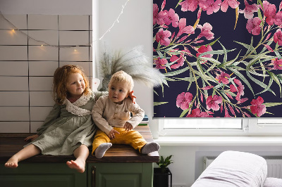 Blackout roller blind for window Exotic flower