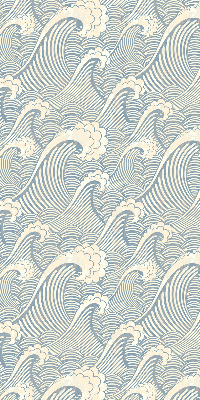 Fabric roller blind for window Water waves