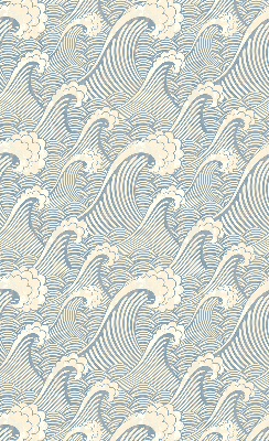 Fabric roller blind for window Water waves