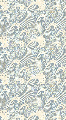 Fabric roller blind for window Water waves