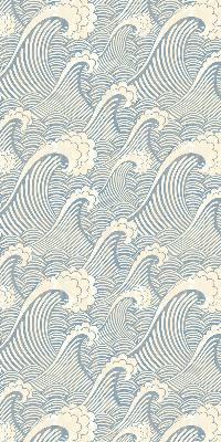 Fabric roller blind for window Water waves