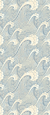 Fabric roller blind for window Water waves