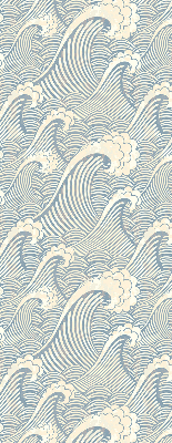 Fabric roller blind for window Water waves