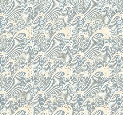 Fabric roller blind for window Water waves