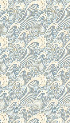 Fabric roller blind for window Water waves