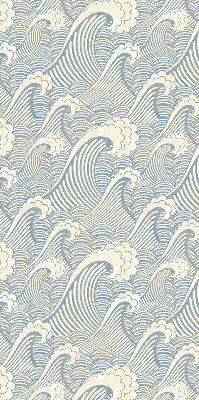 Fabric roller blind for window Water waves