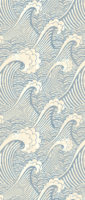 Fabric roller blind for window Water waves
