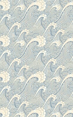 Fabric roller blind for window Water waves