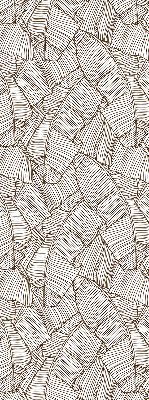 Blackout roller blind for window Drawn palm leaves