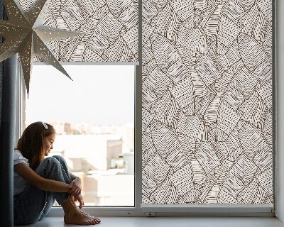 Blackout roller blind for window Drawn palm leaves