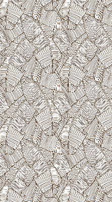 Blackout roller blind for window Drawn palm leaves