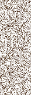 Blackout roller blind for window Drawn palm leaves