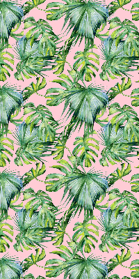 Fabric roller blind for window Tropical leaf varieties