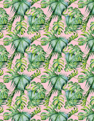 Fabric roller blind for window Tropical leaf varieties