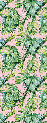 Fabric roller blind for window Tropical leaf varieties