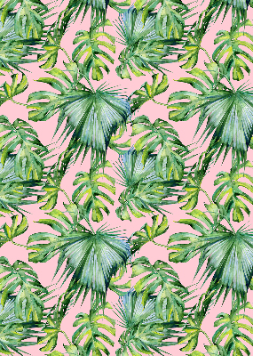Fabric roller blind for window Tropical leaf varieties
