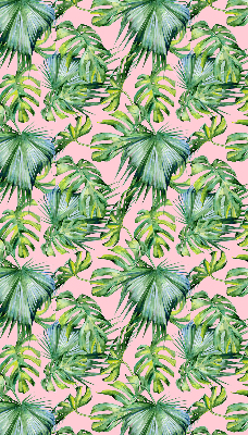 Fabric roller blind for window Tropical leaf varieties