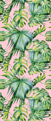 Fabric roller blind for window Tropical leaf varieties