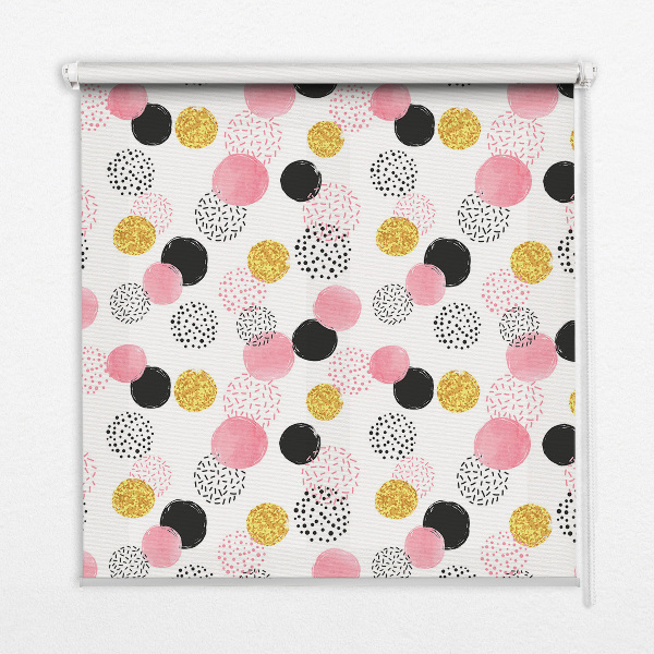 Blackout roller blind Various circles