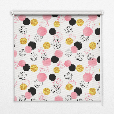 Blackout roller blind Various circles