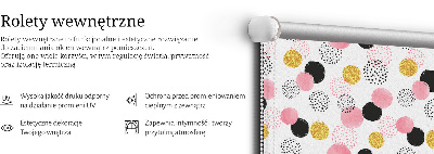 Blackout roller blind Various circles
