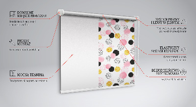 Blackout roller blind Various circles