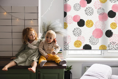 Blackout roller blind Various circles