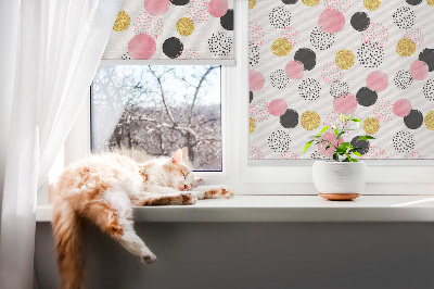 Blackout roller blind Various circles