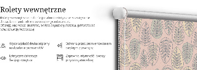 Blackout roller blind for window Colorful leaves