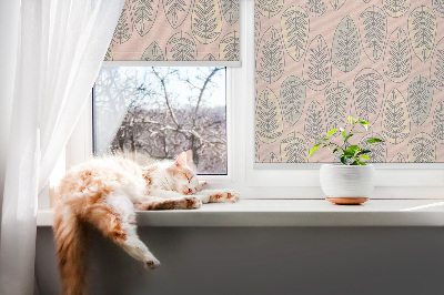 Blackout roller blind for window Colorful leaves