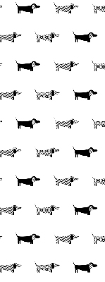 Fabric roller blind for window Drawn dogs