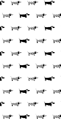Fabric roller blind for window Drawn dogs