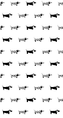 Fabric roller blind for window Drawn dogs