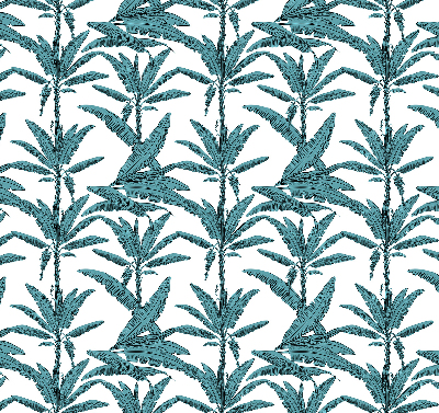 Blackout roller blind Palm leaves