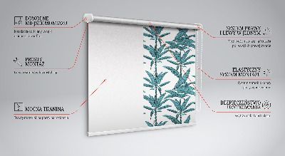 Blackout roller blind Palm leaves