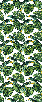 Blackout roller blind for window Exotic leaves
