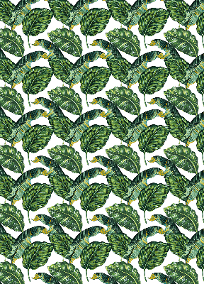 Blackout roller blind for window Exotic leaves
