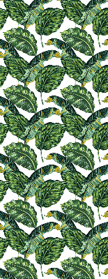 Blackout roller blind for window Exotic leaves