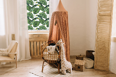 Blackout roller blind for window Exotic leaves