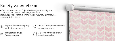 Blackout roller blind Pink zigzags
